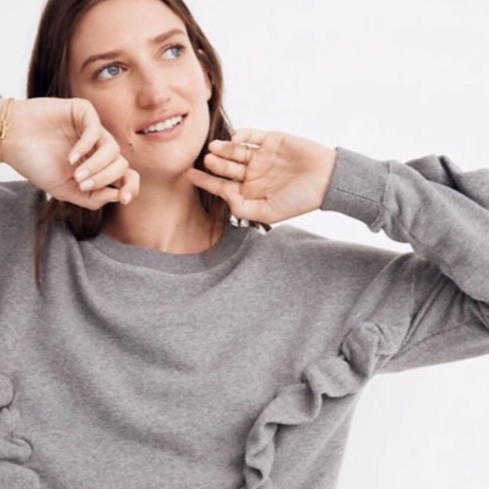 Madewell miles Ruffled Sweatshirt